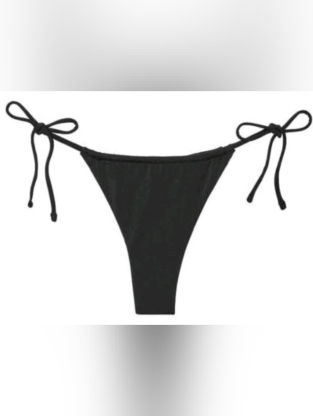 XL VS Swim Side Tie Thong Bikini Bottom Black
